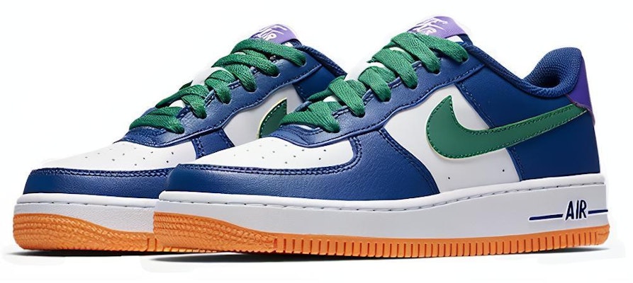 (JR) Nike Air Force 1 Rendah LV8 'Biru Gym' 596728-407 Lookbook (JR) Nike Air Force 1 Rendah LV8 'Biru Gym' 596728-407