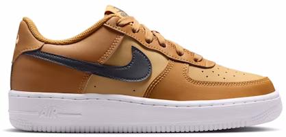 (Youth) Nike Air Force 1 Low Wheat Club Gold White Anthracite CT3839-700 (Youth) Nike Air Force 1 Low Wheat Club Gold White Anthracite CT3839-700