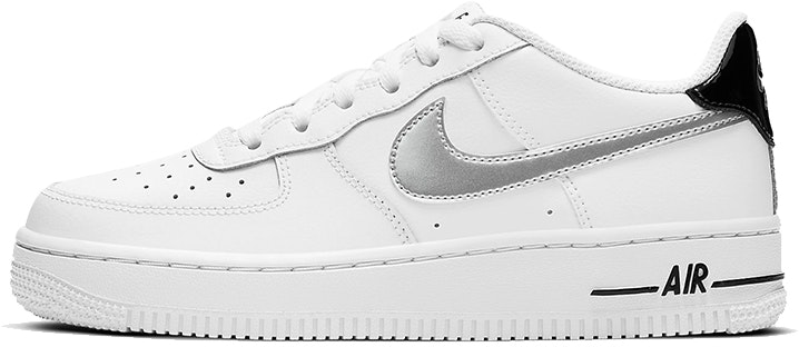 youth-nike-air-force-1-low-white-black-metallic-silver-cz-4206-100