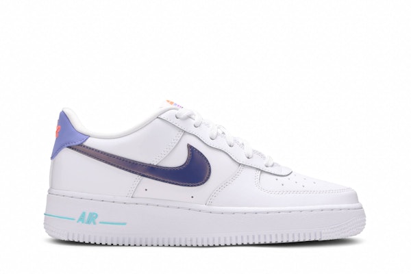 Youth Nike Air Force 1 LV8 1 White Dark Purple Dust DC8188 100