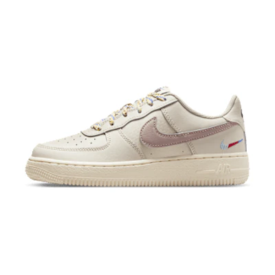 (Youth) Nike Air Force 1 LV8 1 Light Allwood Brown/Burgundy Crush/Comet Blue/Malt