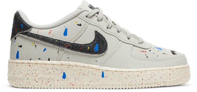 Nike Air Force 1 低筒 3 多彩濺墨 耐磨防滑 板鞋 GS 骨白 Buy Nike Air Force 1 低筒 3 多彩濺墨 耐磨防滑 板鞋 GS 骨白