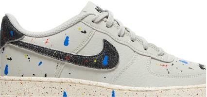 Nike Air Force 1 低筒 3 多彩濺墨 耐磨防滑 板鞋 GS 骨白 Order Nike Air Force 1 低筒 3 多彩濺墨 耐磨防滑 板鞋 GS 骨白