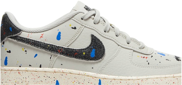 Nike Air Force 1 低筒 3 多彩濺墨 耐磨防滑 板鞋 GS 骨白 Order Nike Air Force 1 低筒 3 多彩濺墨 耐磨防滑 板鞋 GS 骨白