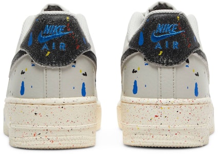 Nike Air Force 1 低筒 3 多彩濺墨 耐磨防滑 板鞋 GS 骨白 Details for Nike Air Force 1 低筒 3 多彩濺墨 耐磨防滑 板鞋 GS 骨白