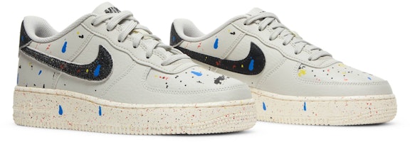 Nike Air Force 1 低筒 3 多彩濺墨 耐磨防滑 板鞋 GS 骨白 Cheap Nike Air Force 1 低筒 3 多彩濺墨 耐磨防滑 板鞋 GS 骨白