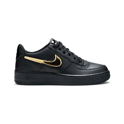 (Youth) Nike Air Force 1 LV8 3 'Removable Swoosh - Black'