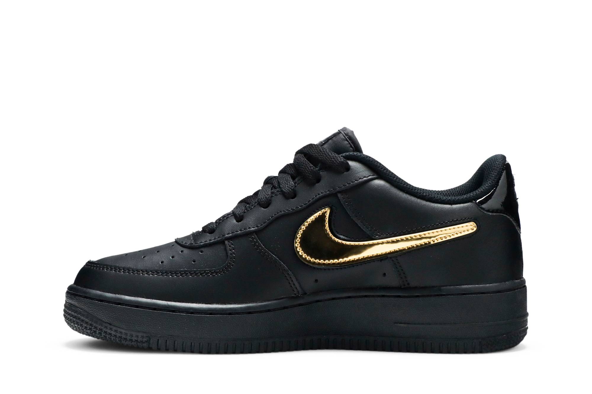 Lookbook Nike Air Force 1 Low LV8 3 低筒 板鞋 GS 黑金