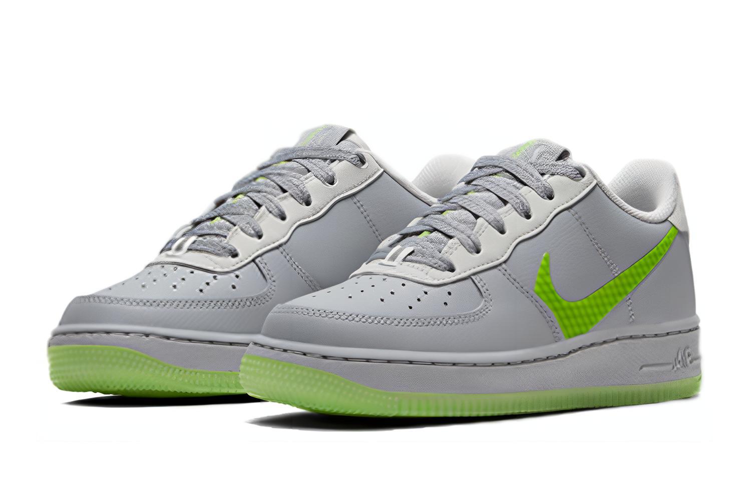 Lookbook 耐吉 Air Force 1 Low Lv8 3 低筒 運動鞋 GS 灰綠色