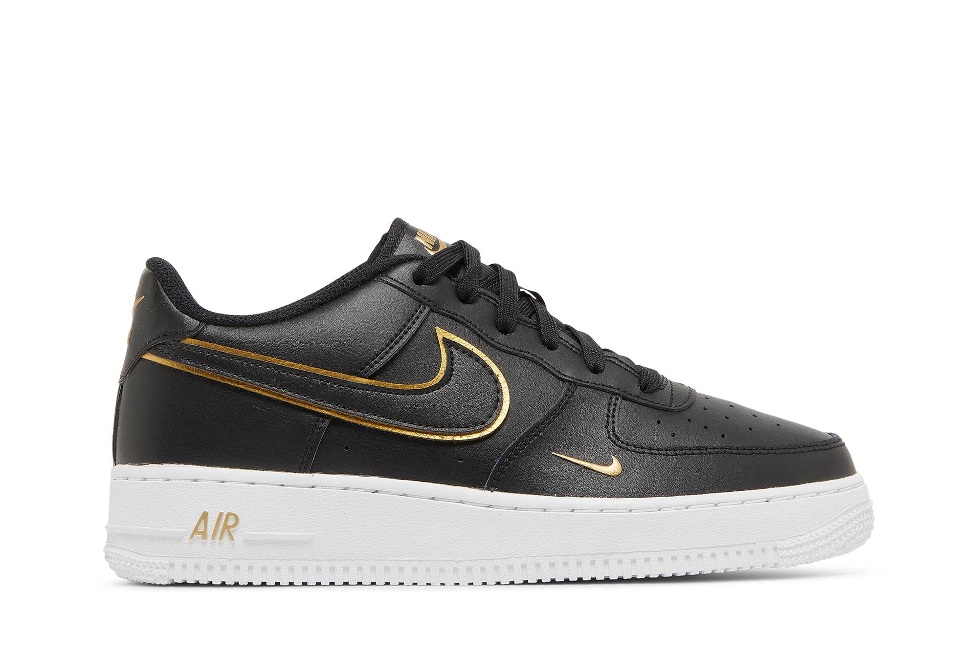 Buy Nike Air Force 1 低筒防滑耐磨板鞋 GS 黑金