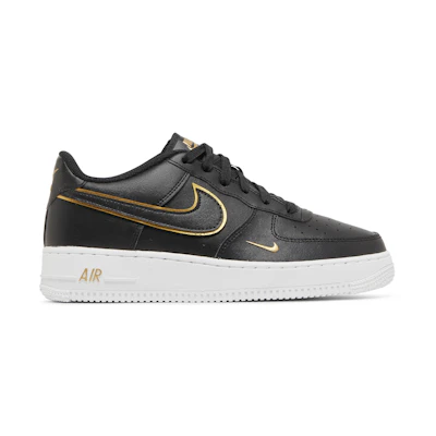(Youth) Nike Air Force 1 LV8 'Black Metallic Gold'
