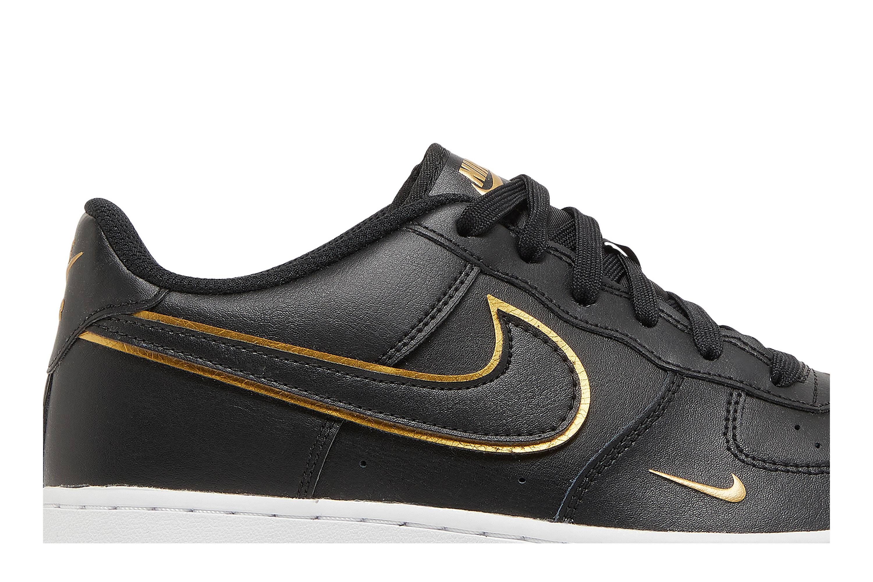 Order Nike Air Force 1 低筒防滑耐磨板鞋 GS 黑金