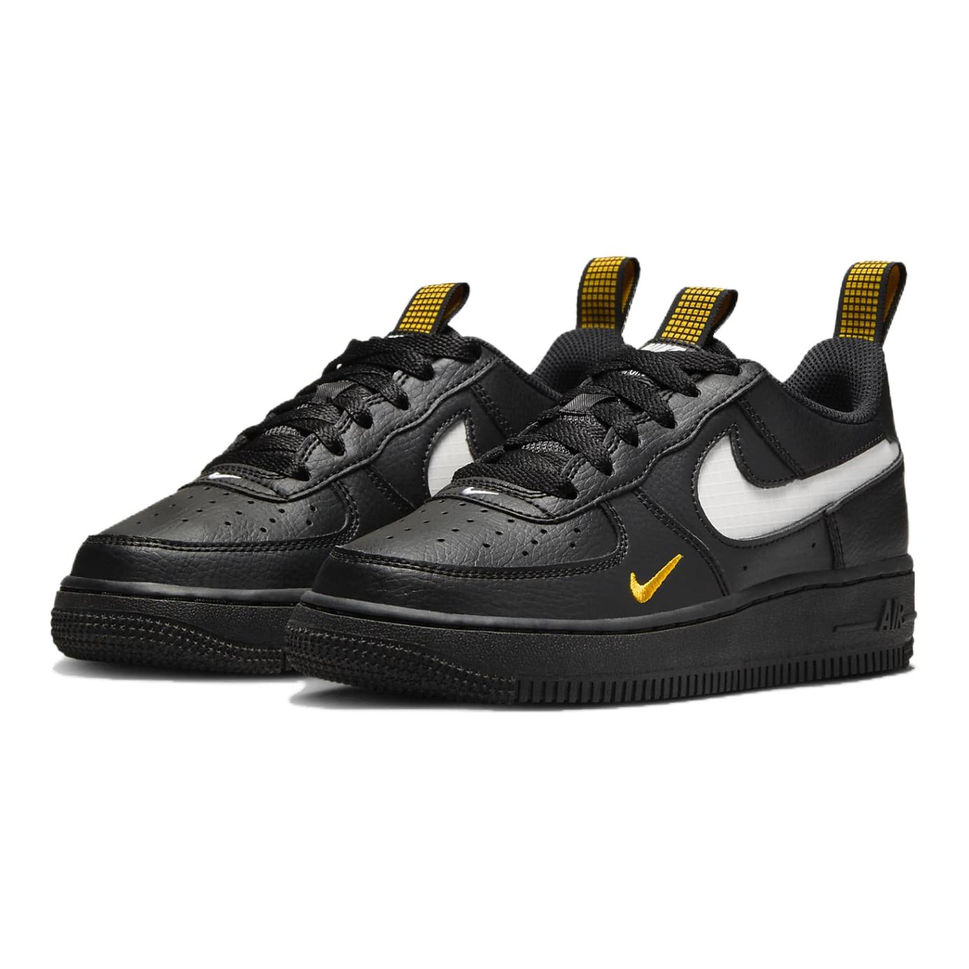 Lookbook 大童 Nike Air Force 1 LV8 舒適 防滑耐磨 兒童板鞋 黑色