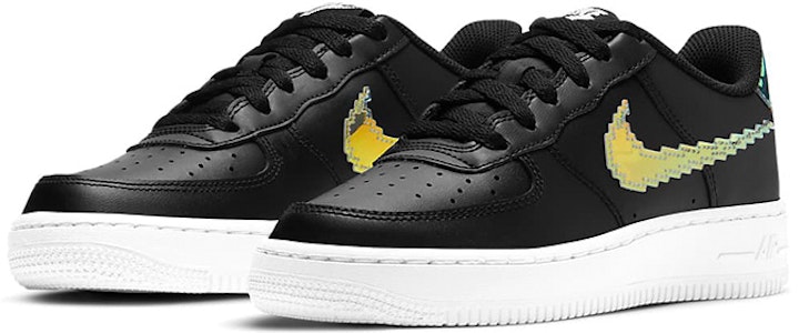 Nike Air Force 1 Low LV8 彩虹像素 低筒 板鞋 GS 黑 Lookbook Nike Air Force 1 Low LV8 彩虹像素 低筒 板鞋 GS 黑