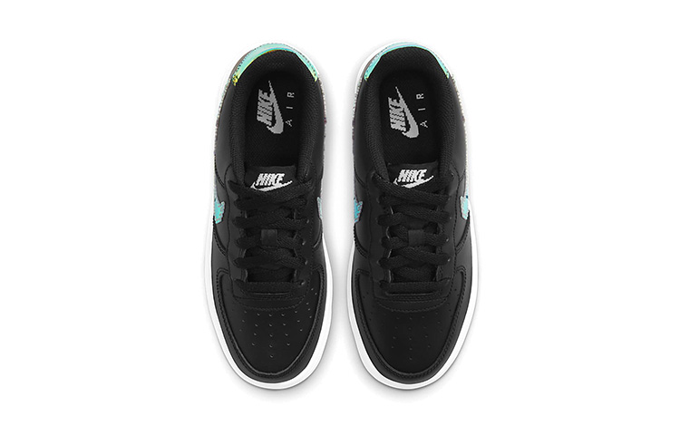Shop Nike Air Force 1 Low LV8 彩虹像素 低筒 板鞋 GS 黑