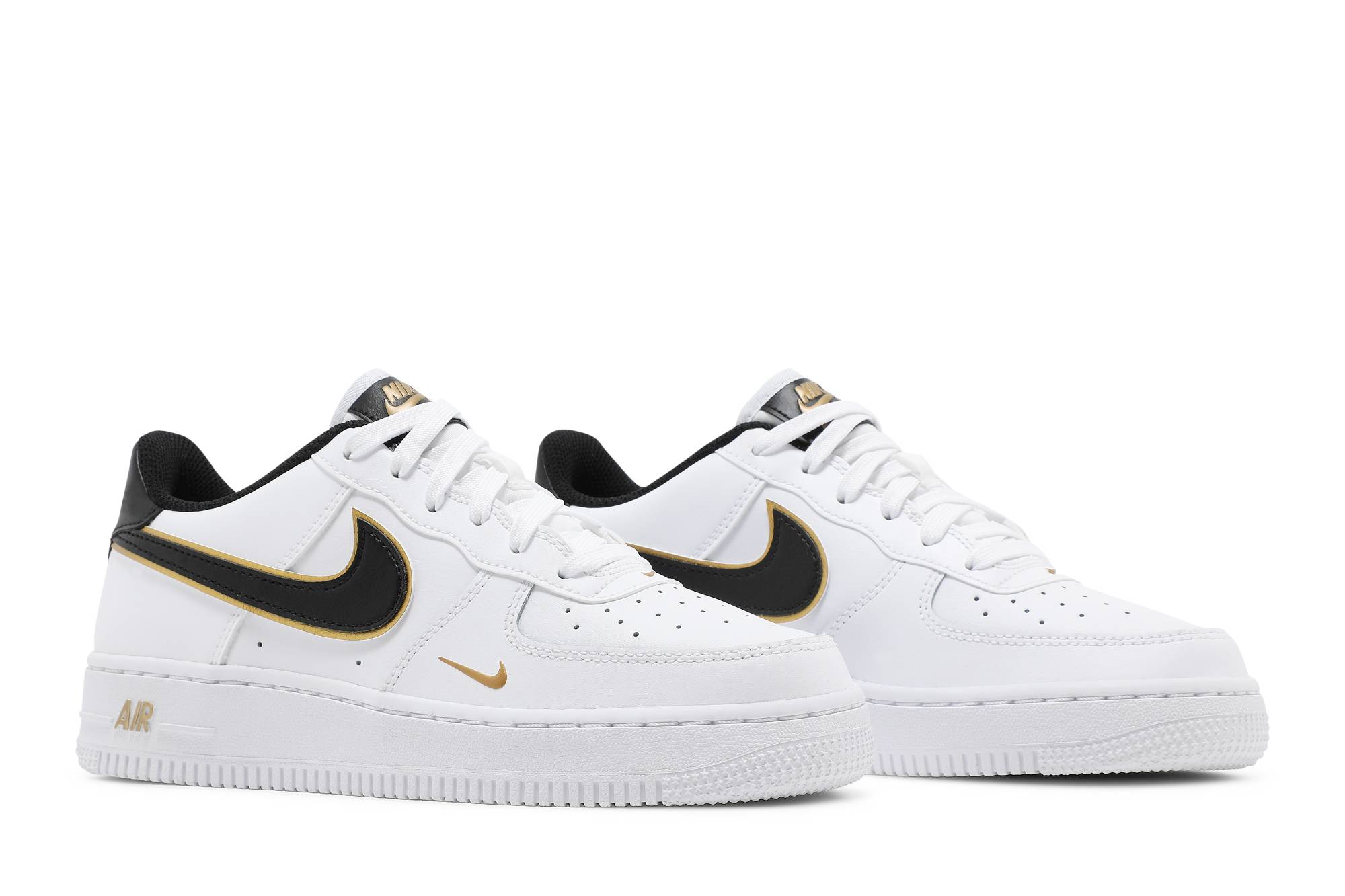 Cheap (JR) Nike Air Force 1 LV8 'Putih Emas Metalik' DM3322-100