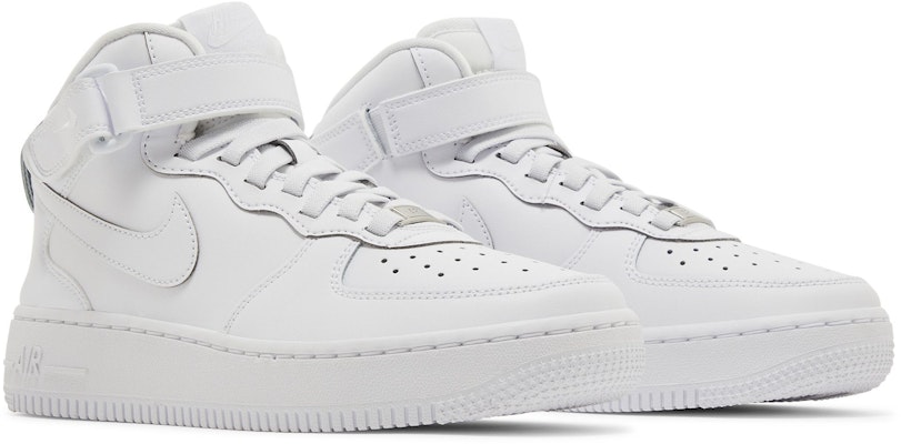(Youth) Nike Air Force 1 Mid EasyOn SE 'Triple White' FN1193-111 Cheap (Youth) Nike Air Force 1 Mid EasyOn SE 'Triple White' FN1193-111
