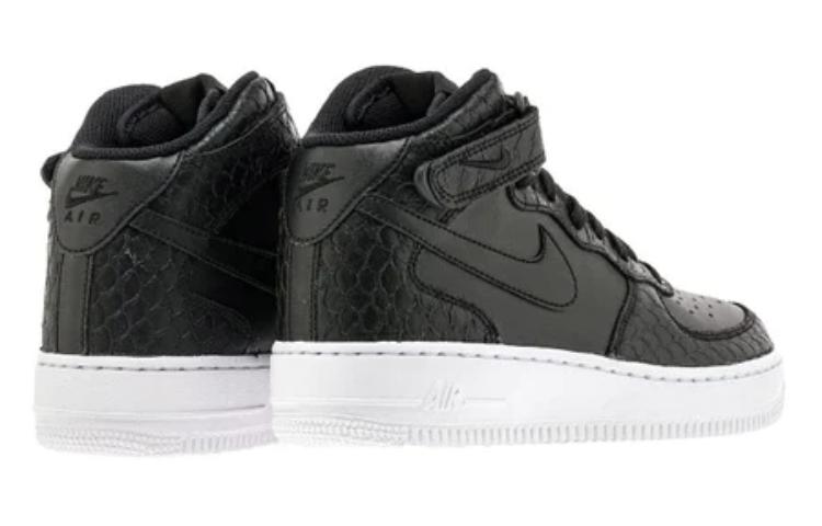 Lookbook Nike Air Force 1 Mid 透氣輕便 中筒 板鞋 GS 黑色