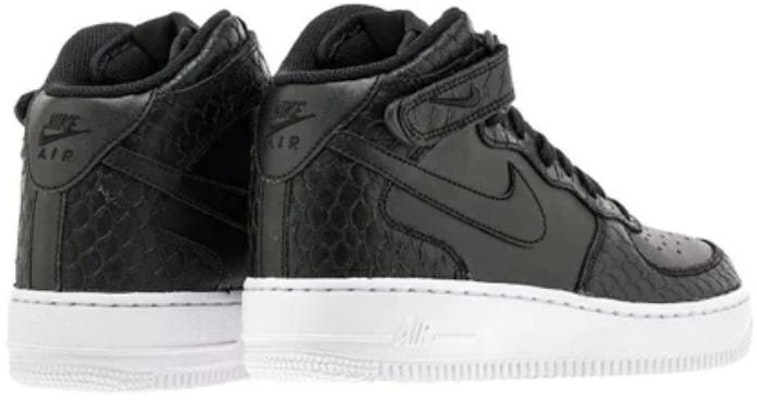 Nike Air Force 1 Mid 透氣輕便 中筒 板鞋 GS 黑色 Lookbook Nike Air Force 1 Mid 透氣輕便 中筒 板鞋 GS 黑色