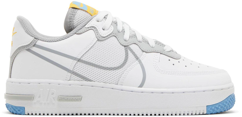 Nike Air Force 1 低筒 React 潮流 板鞋 GS 白藍 Buy Nike Air Force 1 低筒 React 潮流 板鞋 GS 白藍