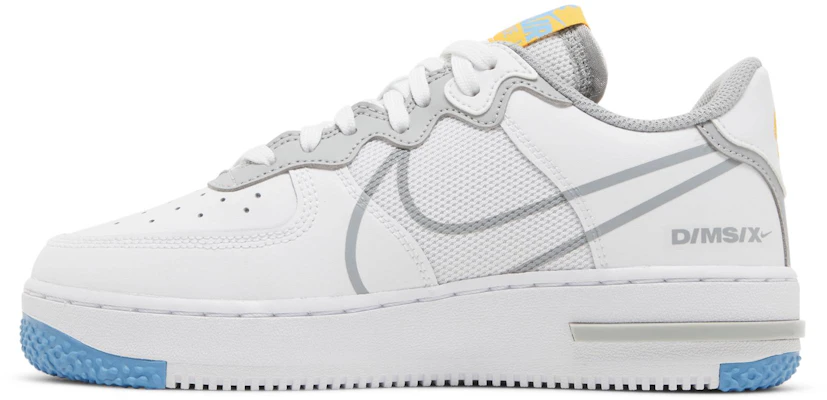 Nike Air Force 1 低筒 React 潮流 板鞋 GS 白藍 Lookbook Nike Air Force 1 低筒 React 潮流 板鞋 GS 白藍