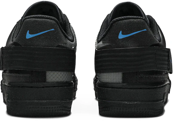 (JR) Nike Air Force 1 Type 'Hitam Biru Foto' BQ4793-002 Details for (JR) Nike Air Force 1 Type 'Hitam Biru Foto' BQ4793-002