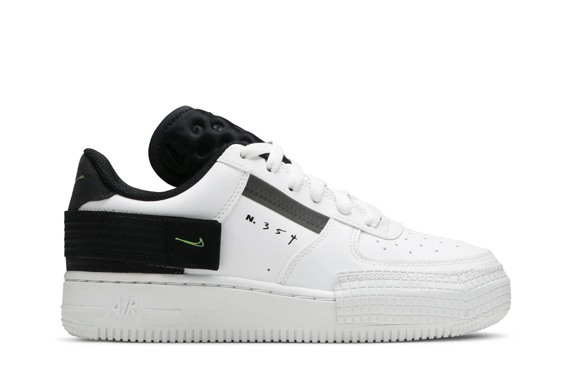 (Youth) Nike Air Force 1 Type 'White Black Volt'