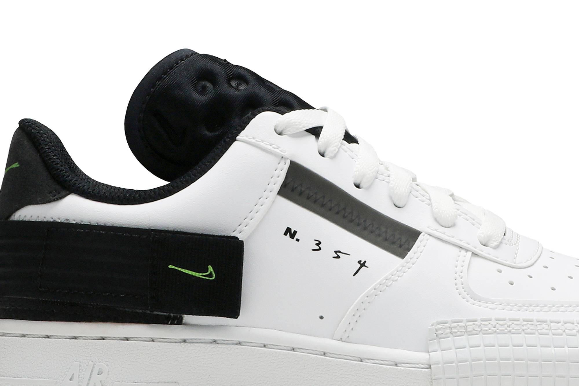 (Youth) Nike Air Force 1 Type 'White Black Volt' 圖 2