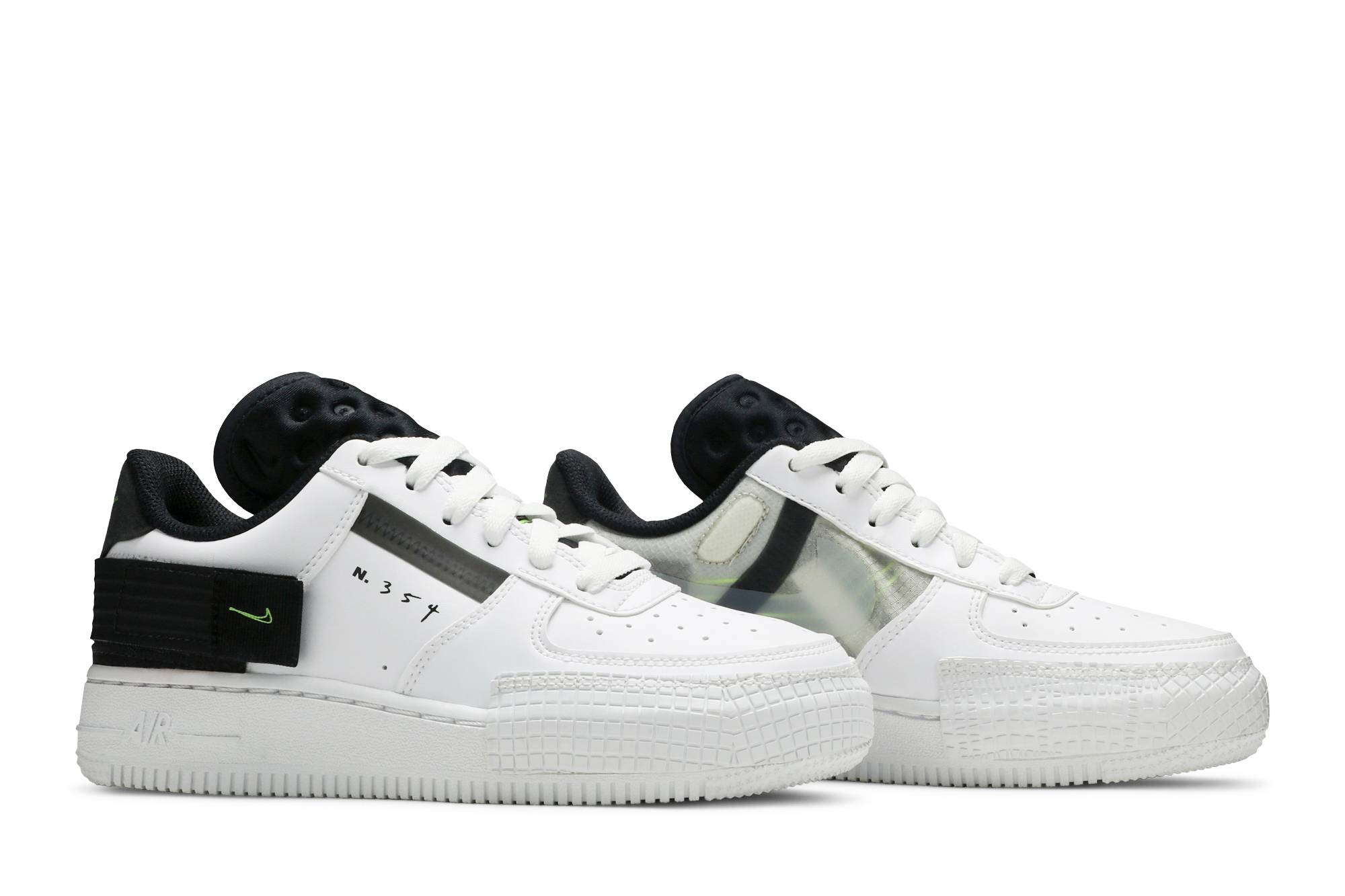 (Youth) Nike Air Force 1 Type 'White Black Volt' 圖 8