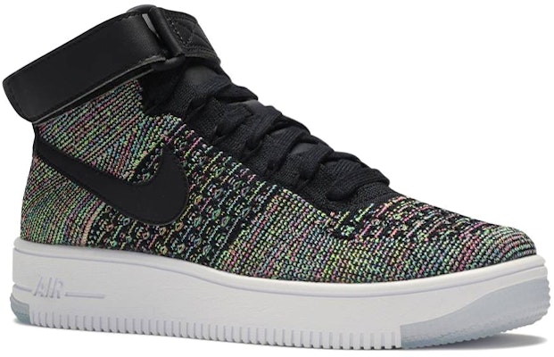 耐吉 Air Force 1 Mid Ultra Flyknit 中幫 板鞋 GS 黑彩編織 Lookbook 耐吉 Air Force 1 Mid Ultra Flyknit 中幫 板鞋 GS 黑彩編織