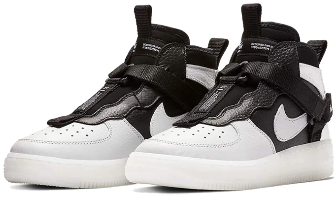 Nike Air Force 1 Mid Utility 奧利奧 復古 中幫 板鞋 GS 黑白 Lookbook Nike Air Force 1 Mid Utility 奧利奧 復古 中幫 板鞋 GS 黑白