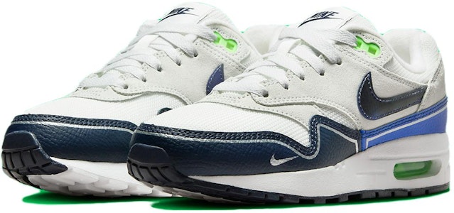 (JR) 耐克Air Max 1 '黑曜石皇家轮廓' HF7814-100 Lookbook (JR) 耐克Air Max 1 '黑曜石皇家轮廓' HF7814-100