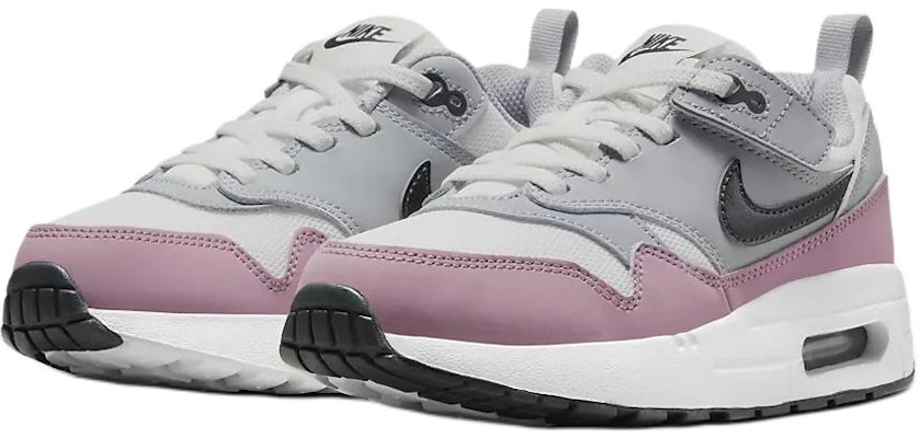 (Youth) Nike Air Max 1 EasyOn 'Summit White Pink' DZ3308-115 Lookbook (Youth) Nike Air Max 1 EasyOn 'Summit White Pink' DZ3308-115