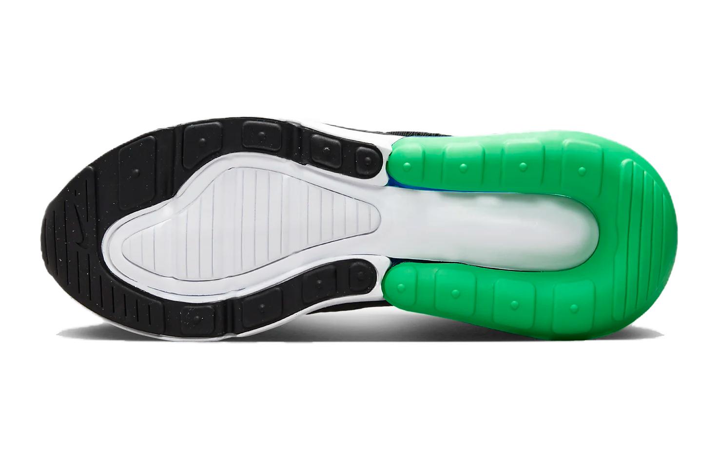 Shop 耐吉  Air Max 270 減震防滑 低筒 跑步鞋 GS 黑綠