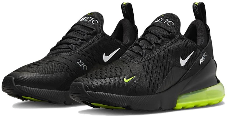 耐吉 Air Max 270 減震防滑 低筒 運動休閒鞋 GS 黑綠 Lookbook 耐吉 Air Max 270 減震防滑 低筒 運動休閒鞋 GS 黑綠