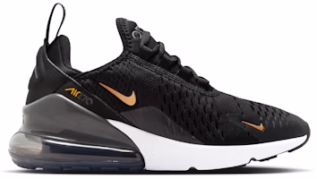 (Youth) Nike Air Max 270 Black Laser Orange Metallic Copper 943345-045 (Youth) Nike Air Max 270 Black Laser Orange Metallic Copper 943345-045