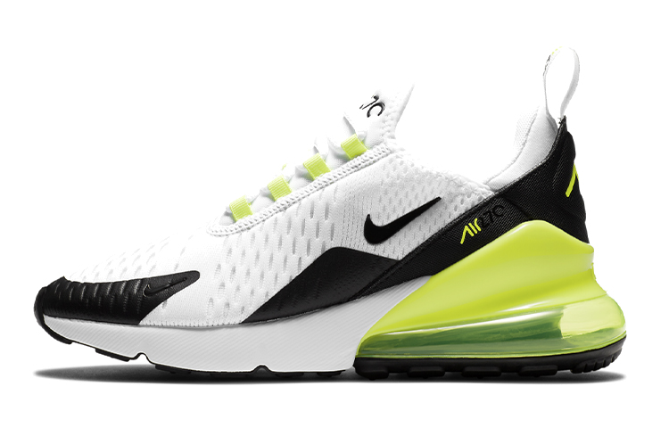 Buy Nike Air Max 270 後座氣墊 低筒 跑步鞋 GS 黑白黃