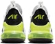 Shop Nike Air Max 270 後座氣墊 低筒 跑步鞋 GS 黑白黃