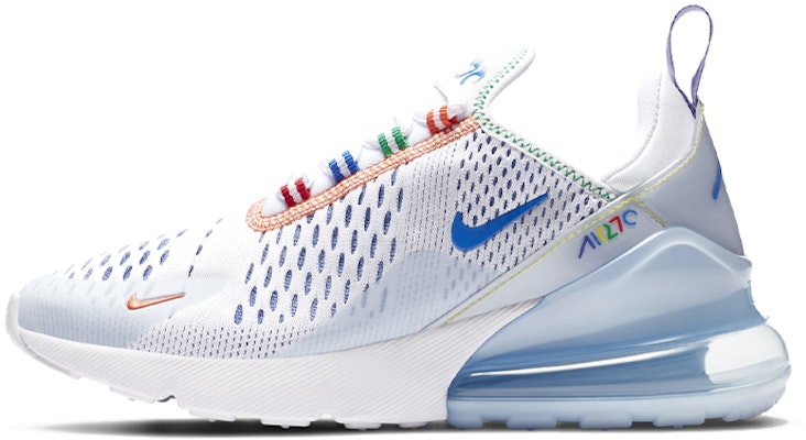 Nike Air Max 270 後掌氣墊 運動 減震耐磨 低幫 跑步鞋 GS 白藍 Buy Nike Air Max 270 後掌氣墊 運動 減震耐磨 低幫 跑步鞋 GS 白藍