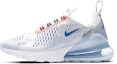 Buy Nike Air Max 270 後掌氣墊 運動 減震耐磨 低幫 跑步鞋 GS 白藍