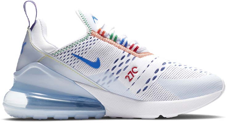 Nike Air Max 270 後掌氣墊 運動 減震耐磨 低幫 跑步鞋 GS 白藍 Order Nike Air Max 270 後掌氣墊 運動 減震耐磨 低幫 跑步鞋 GS 白藍