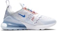 Order Nike Air Max 270 後掌氣墊 運動 減震耐磨 低幫 跑步鞋 GS 白藍