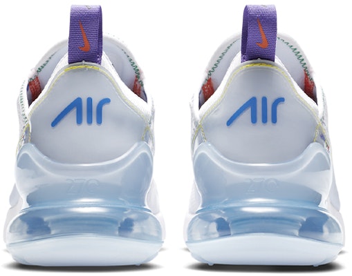 Nike Air Max 270 後掌氣墊 運動 減震耐磨 低幫 跑步鞋 GS 白藍 Shop Nike Air Max 270 後掌氣墊 運動 減震耐磨 低幫 跑步鞋 GS 白藍