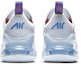 Shop Nike Air Max 270 後掌氣墊 運動 減震耐磨 低幫 跑步鞋 GS 白藍