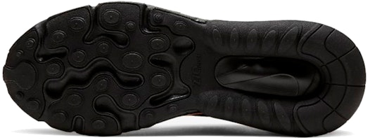 (JR) 耐克Air Max 270 React '黑色熔岩橙' CV9638-001 Details for (JR) 耐克Air Max 270 React '黑色熔岩橙' CV9638-001