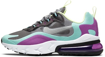 (Youth) Nike Air Max 270 React 'Gunsmoke Aurora Violet' BQ0103-007 (Youth) Nike Air Max 270 React 'Gunsmoke Aurora Violet' BQ0103-007