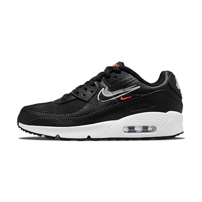 (Youth) Nike Air Max 90 'Black Bright Crimson'