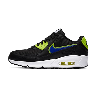 (Youth) Nike Air Max 90 'Black Volt Racer Blue'