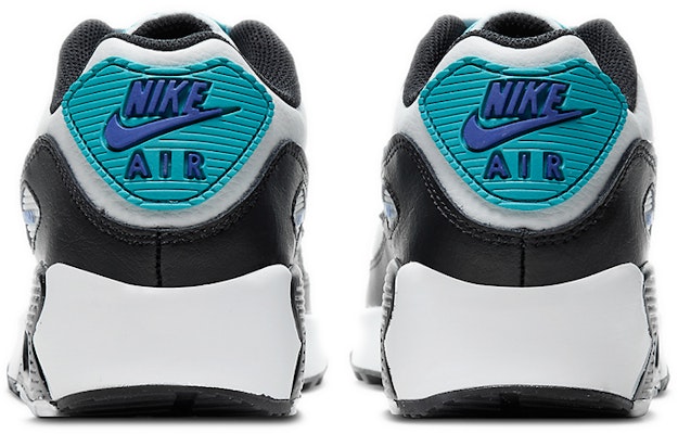 Nike Air Max 90 (GS) 黑白藍 Shop Nike Air Max 90 (GS) 黑白藍