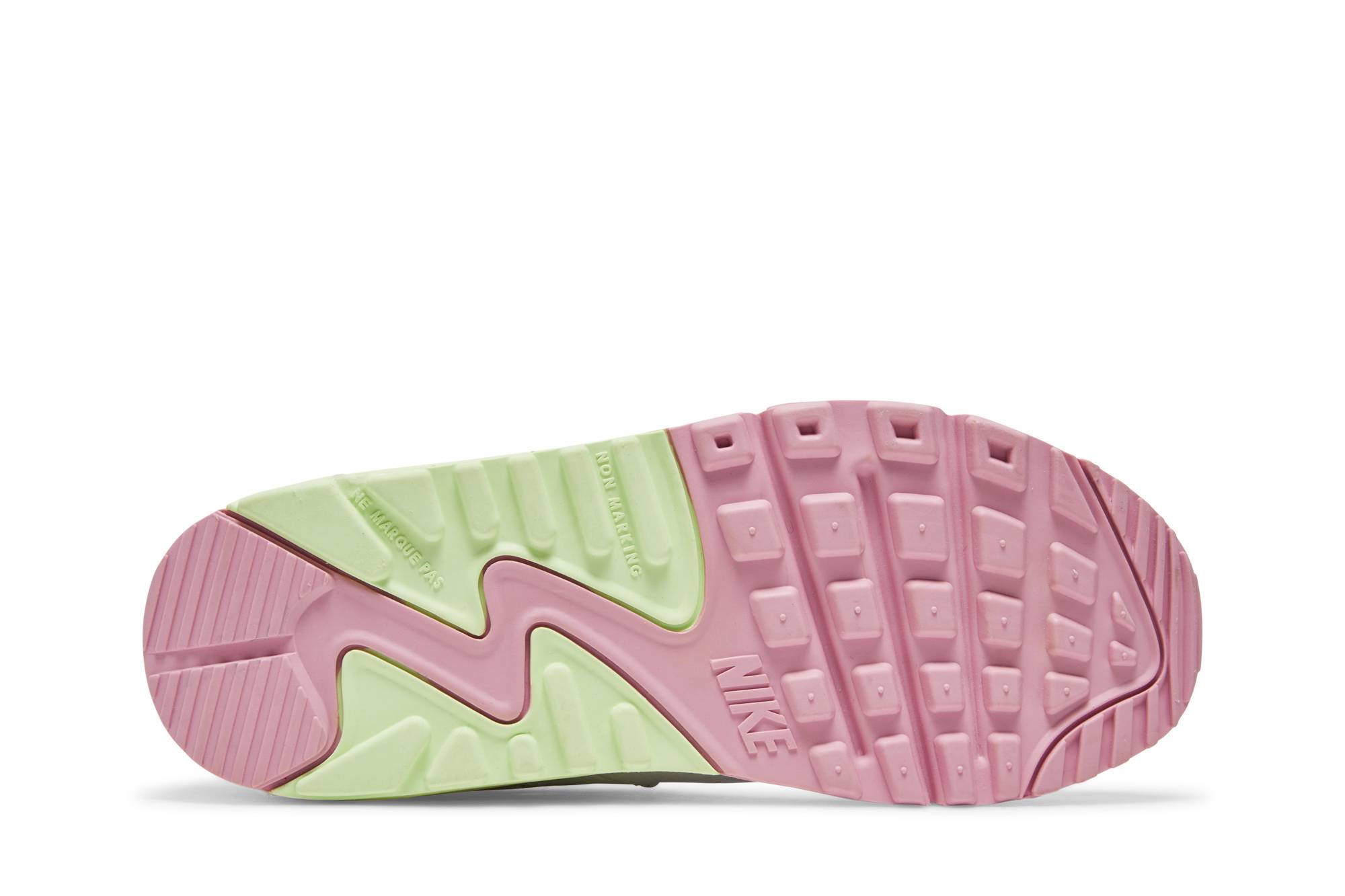 Shop (JR) 耐克Air Max 90 '粉色微亮伏特' DA4675-100